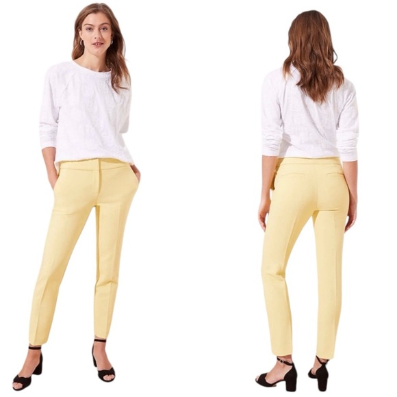 LOFT Marisa Spring Trousers in Beautiful Pale Yellow Size 0 — GORGEOUS!!! - Picture 1 of 11